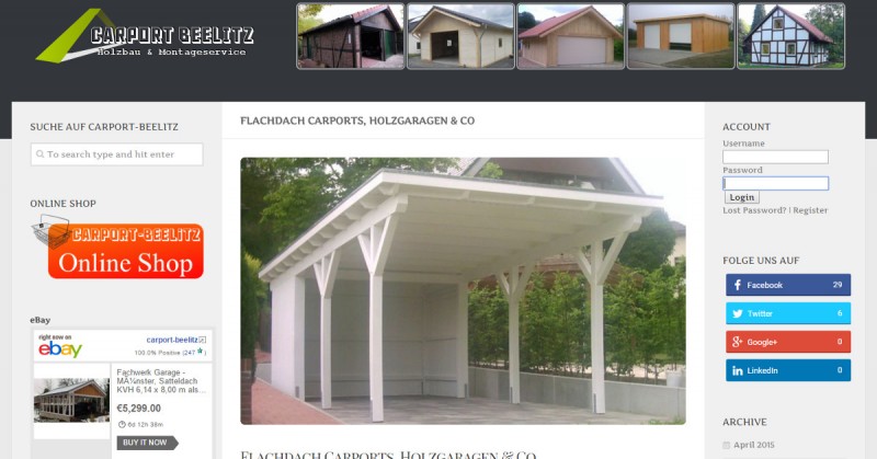 Carport-Beelitz Flachdach Facebook