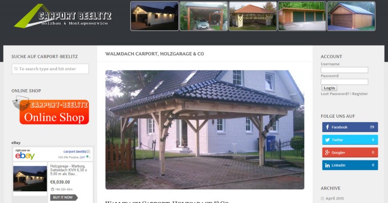 Carport-Beelitz Walmdach Facebook